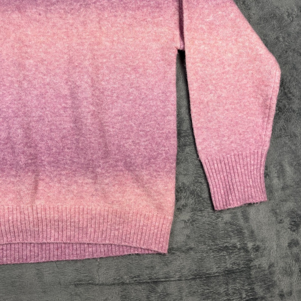 Old Navy Womens XS Petite Pink Gradient Ombre Pullover Crew Neck Knit Sweater - Picture 4 of 14